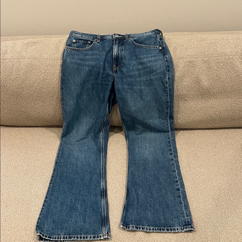 Everlane Dark Blue Slouch Bootcut Jeans 28 Regular